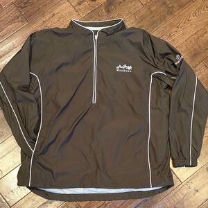 Women’s WYOMING Sunice Weather Half Zip Pullover Brown w/ Light Pink, XL